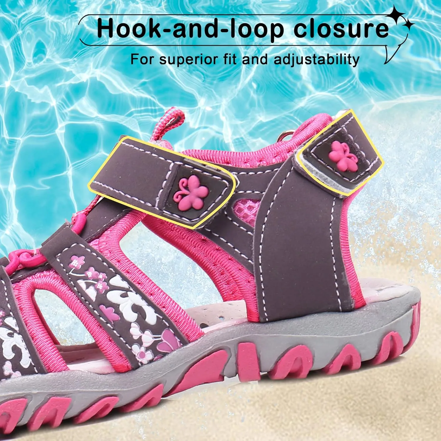 Blikcon Boys Girls Sandals Close Toe Outdoor Soft Sole Summer Sandals (Toddler/Little Kid)