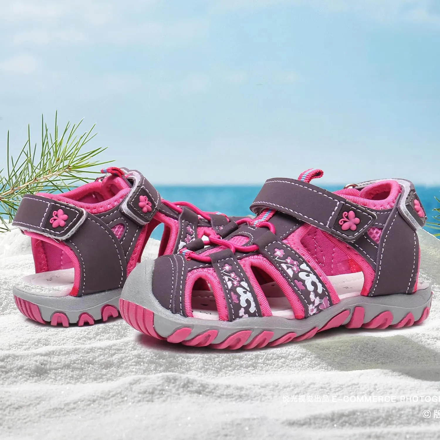 Blikcon Boys Girls Sandals Close Toe Outdoor Soft Sole Summer Sandals (Toddler/Little Kid)