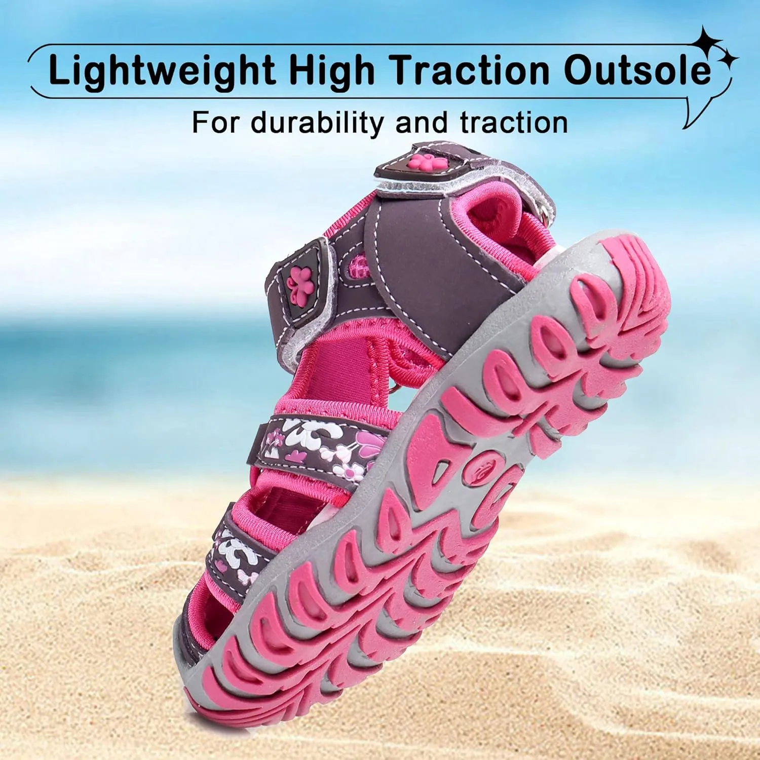 Blikcon Boys Girls Sandals Close Toe Outdoor Soft Sole Summer Sandals (Toddler/Little Kid)
