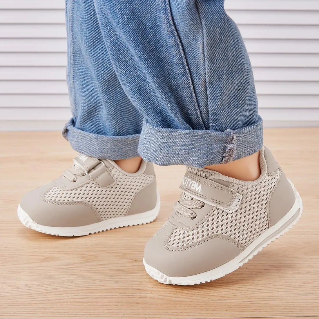 BMCiTYBM Baby Walking Sneakers Mesh Barefoot Boys Girls Breathable Shoes