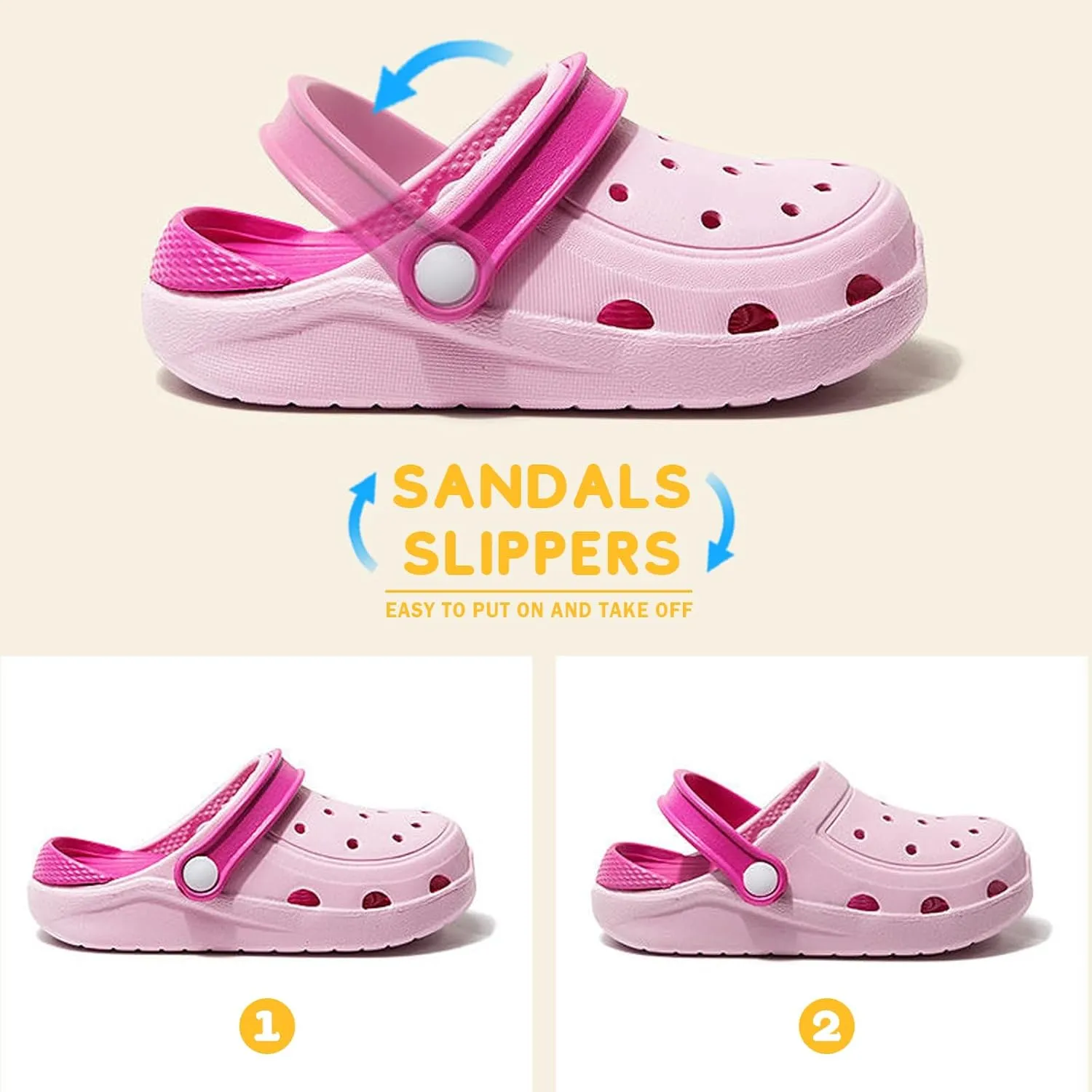 Boys Girls Toddler Clogs Little Kids Slip on Slides Sandals Truck Car Bunny Summer Water Shoes Garden Beach Pool Outdoor Bathing Shower Slippers