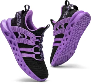 Boys Tennis Shoes Girls Kids Slip on Sneakers Lightweight Running Shoes for Athletic Walking