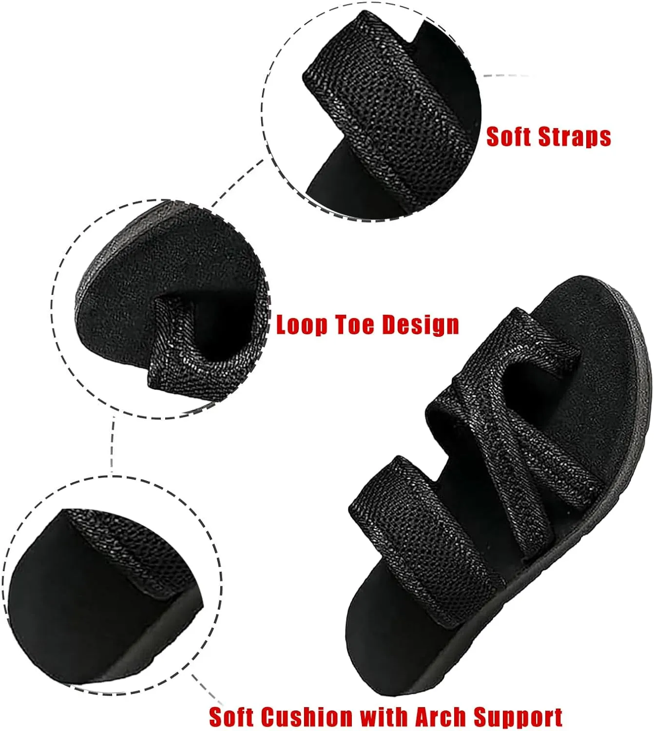 Breathable Mesh Slide Sandals,Brahusd Sandals,Women's Summer Non Slip Flat Loop Toe Shoes, With Arch Support Mesh Peep Toe Slippers