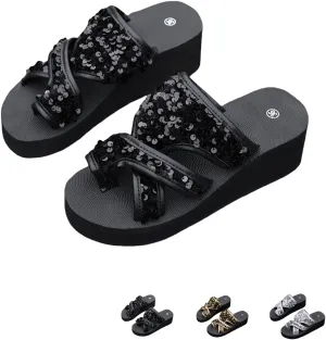 Breathable Mesh Slide Sandals,Brahusd Sandals,Women's Summer Non Slip Flat Loop Toe Shoes, With Arch Support Mesh Peep Toe Slippers