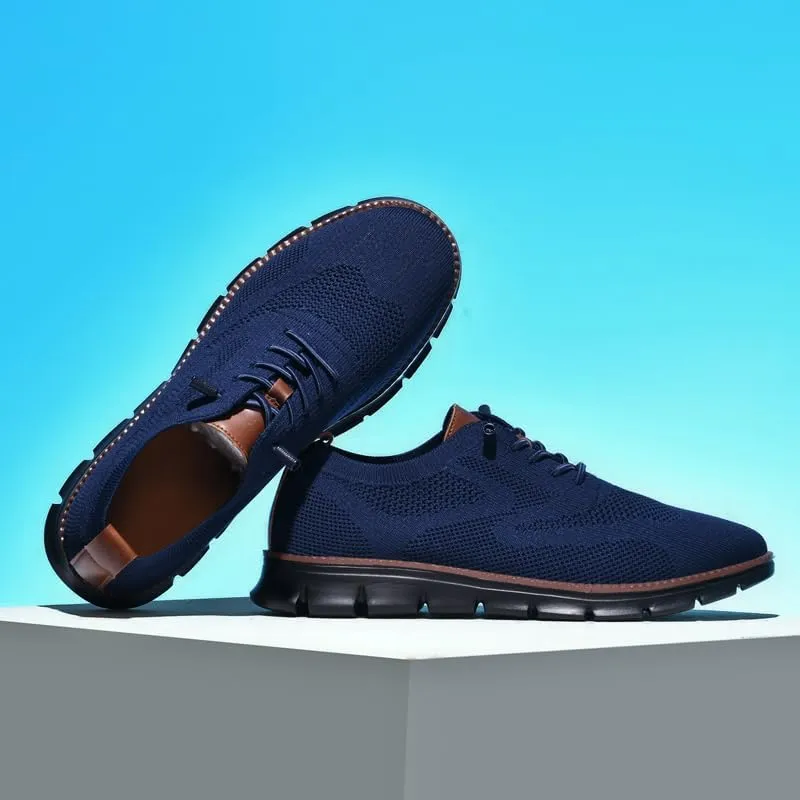 Breeze Shoes for Men Oxfords Lace-Up Lightweight Casual Walking Shoes Comfortable Dress Shoes for Men