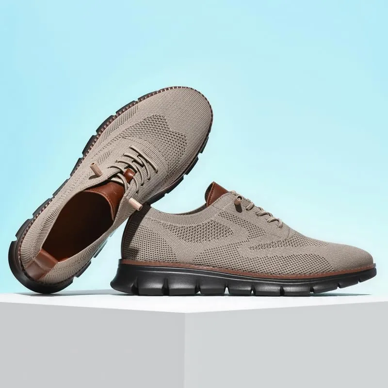Breeze Shoes for Men Oxfords Lace-Up Lightweight Casual Walking Shoes Comfortable Dress Shoes for Men