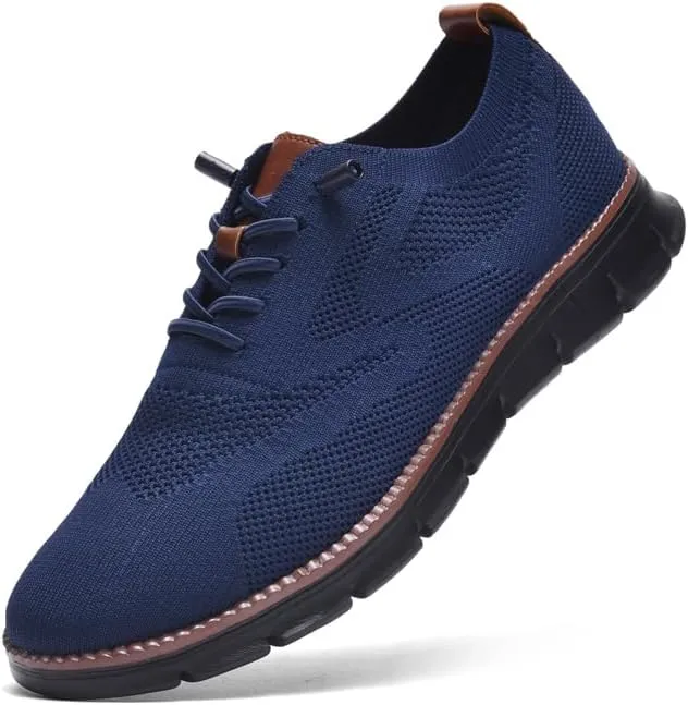 Breeze Shoes for Men Oxfords Lace-Up Lightweight Casual Walking Shoes Comfortable Dress Shoes for Men