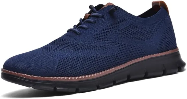 Breeze Shoes for Men Oxfords Lace-Up Lightweight Casual Walking Shoes Comfortable Dress Shoes for Men