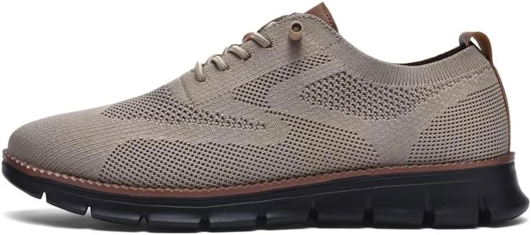 Breeze Shoes for Men Oxfords Lace-Up Lightweight Casual Walking Shoes Comfortable Dress Shoes for Men