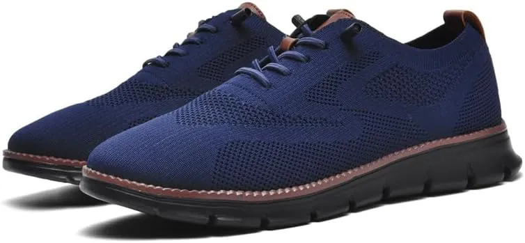 Breeze Shoes for Men Oxfords Lace-Up Lightweight Casual Walking Shoes Comfortable Dress Shoes for Men