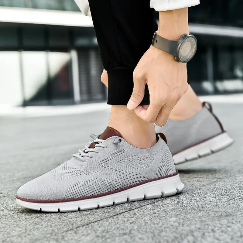 Breeze Shoes for Men Oxfords Lace Up Walking Comfortable Business Casual Shoes Wearbreeze Urban Mesh Dress Sneakers