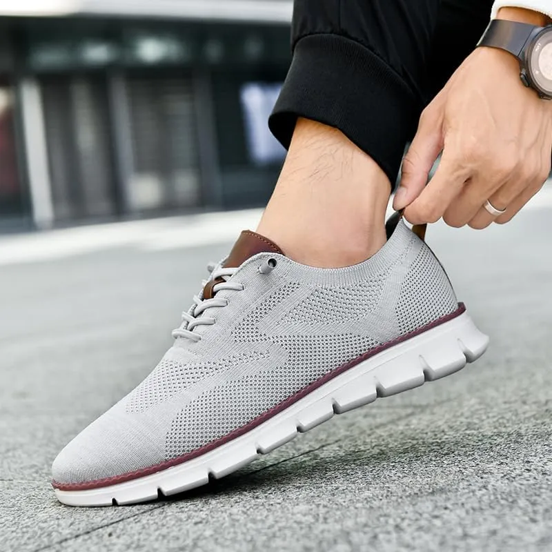 Breeze Shoes for Men Oxfords Lace Up Walking Comfortable Business Casual Shoes Wearbreeze Urban Mesh Dress Sneakers