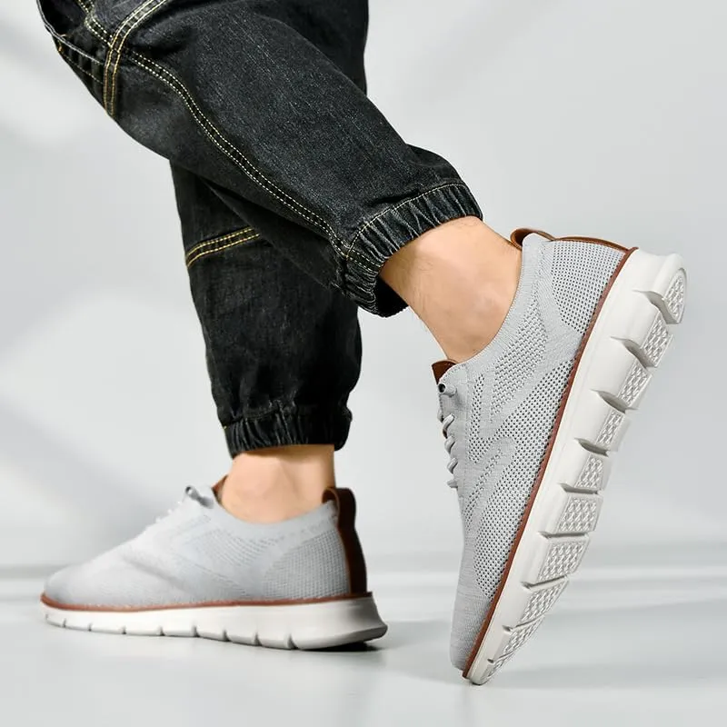 Breeze Shoes for Men Oxfords Lace Up Walking Comfortable Business Casual Shoes Wearbreeze Urban Mesh Dress Sneakers