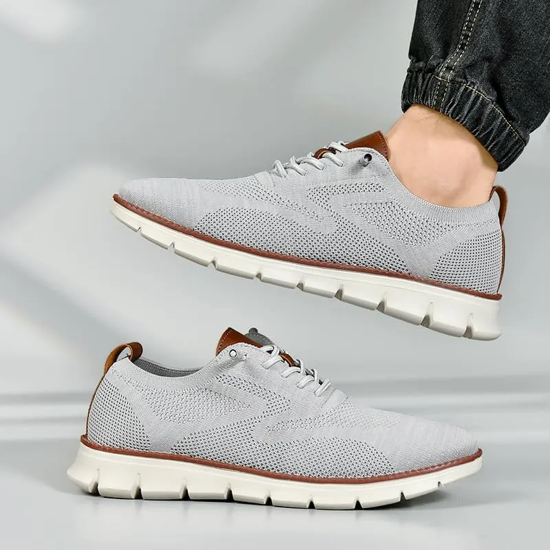 Breeze Shoes for Men Oxfords Lace Up Walking Comfortable Business Casual Shoes Wearbreeze Urban Mesh Dress Sneakers