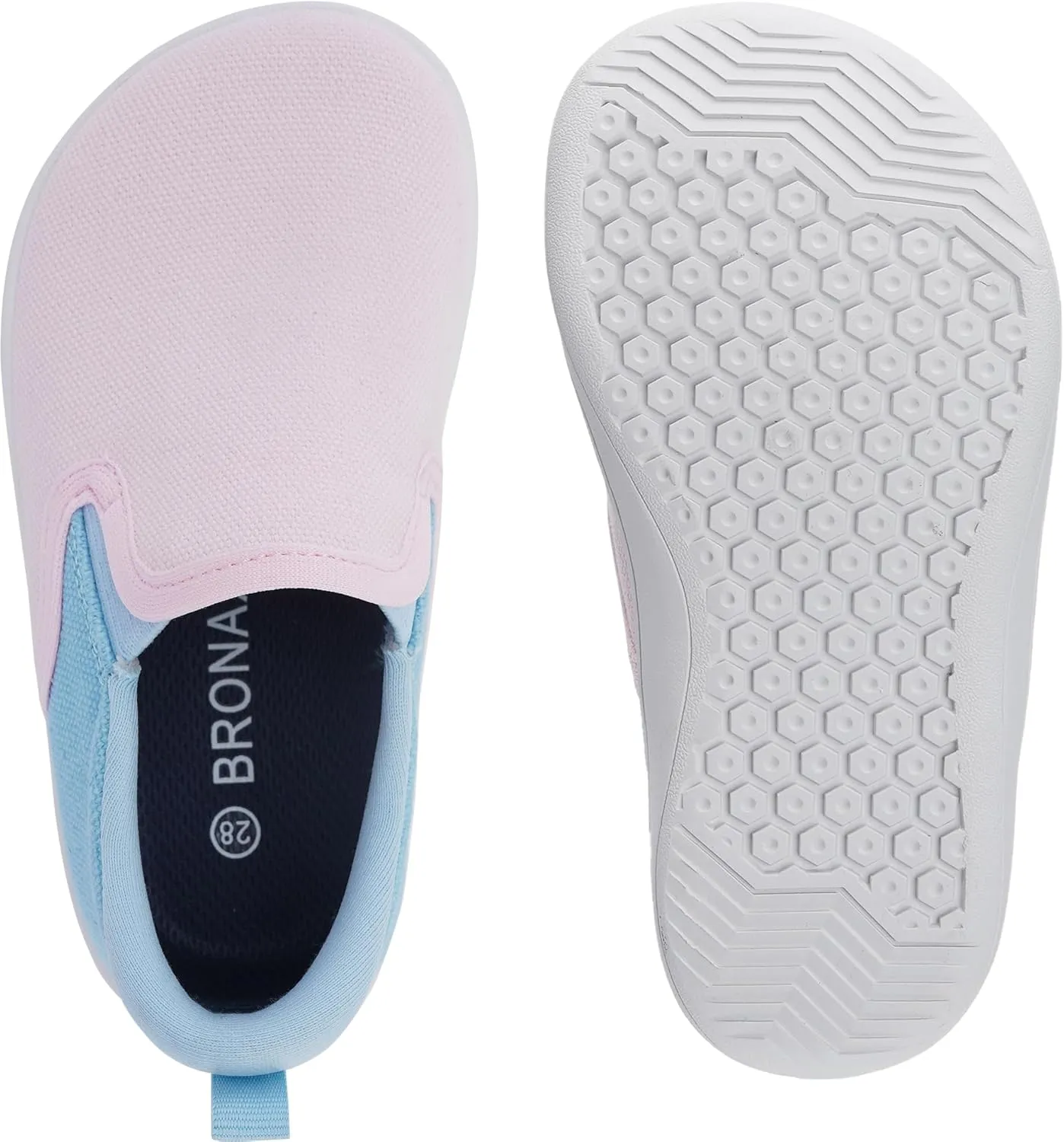 BRONAX X WHITIN Toddler/Little Kid Wide Toe Box Barefoot Shoes | Minimalist Sneakers for Boys/Girls | Zero Drop
