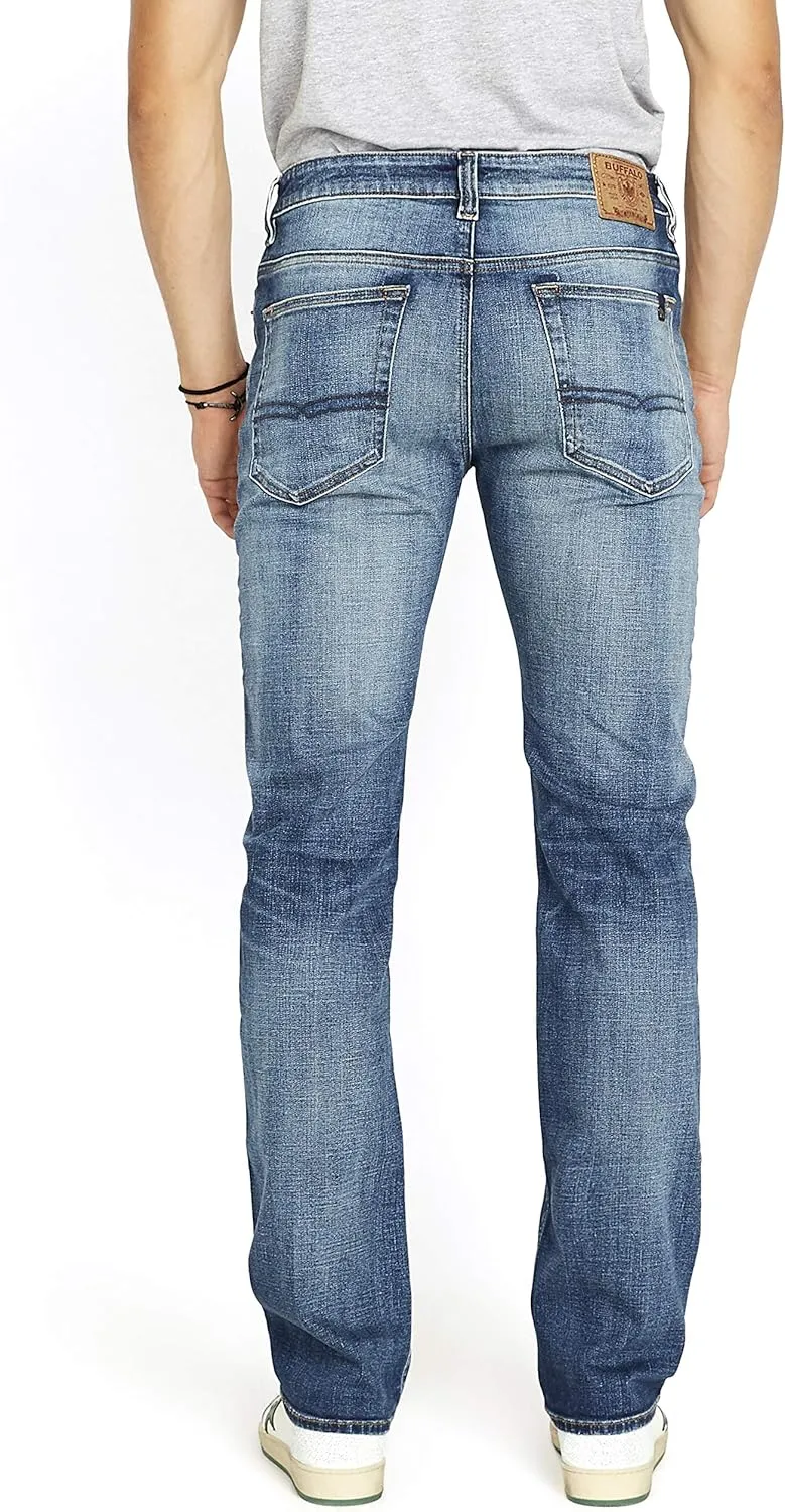 Buffalo David Bitton Men's Relaxed Straight Leg Driven Jean with Stretch Fabric