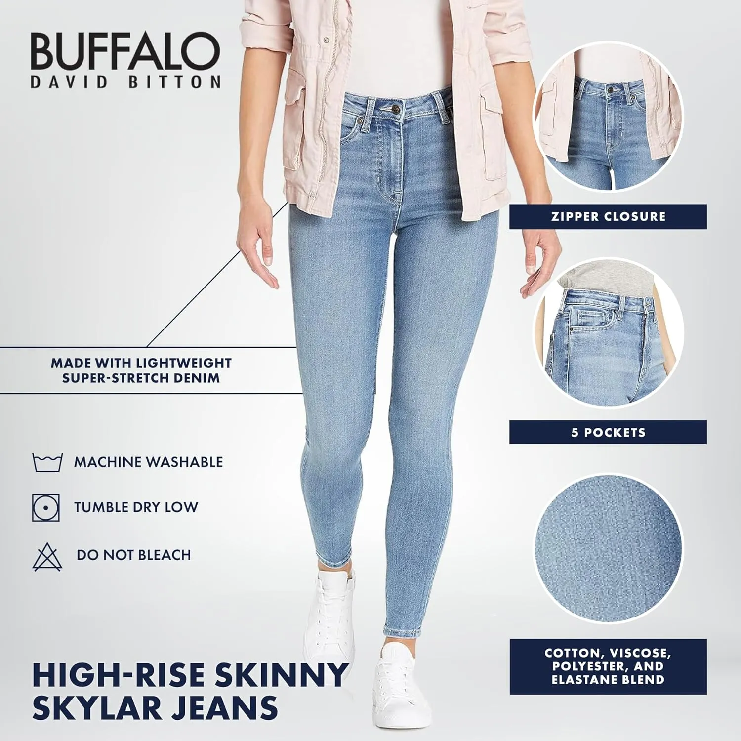 Buffalo David Bitton Women's Skylar High Rise Skinny Jean