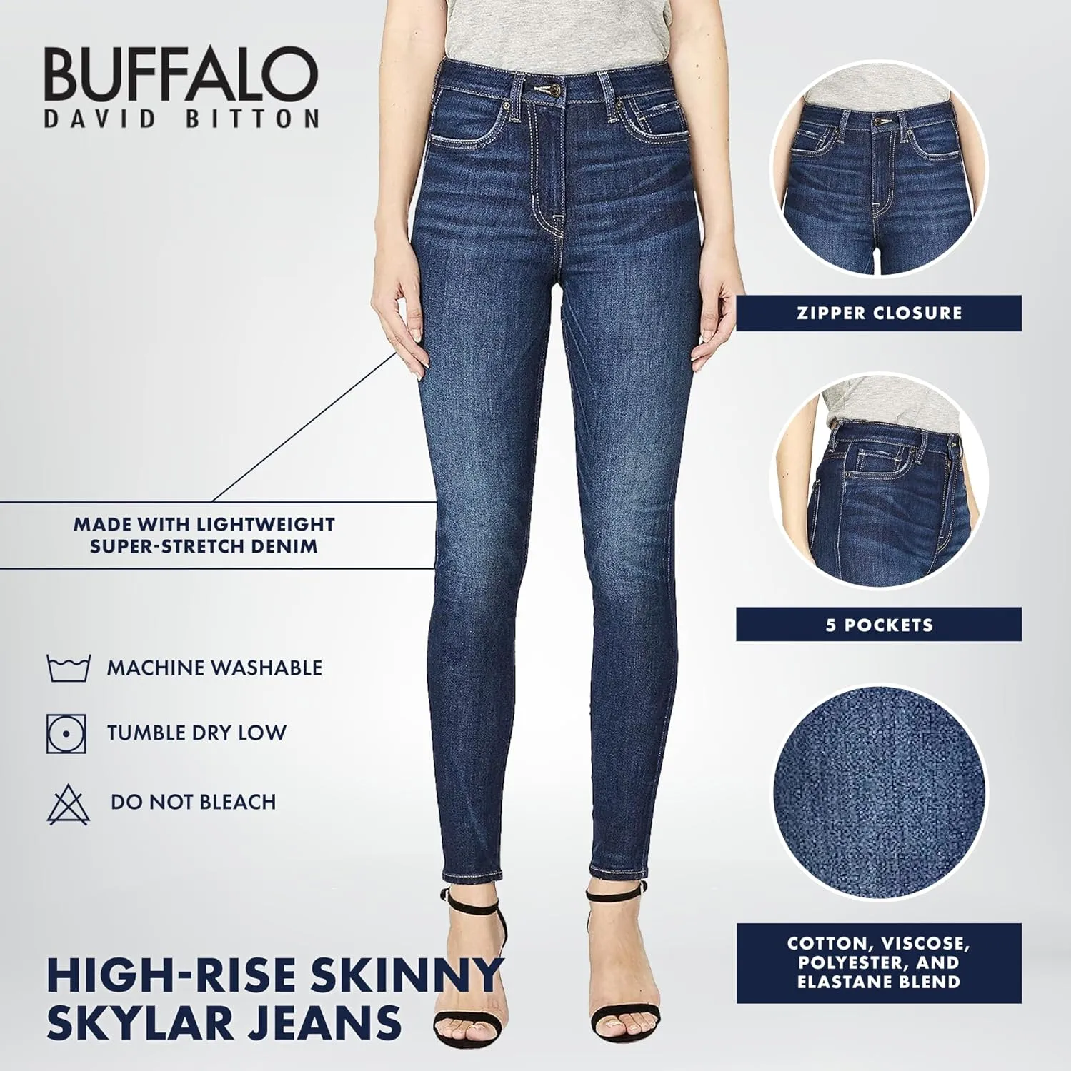Buffalo David Bitton Women's Skylar High Rise Skinny Jean