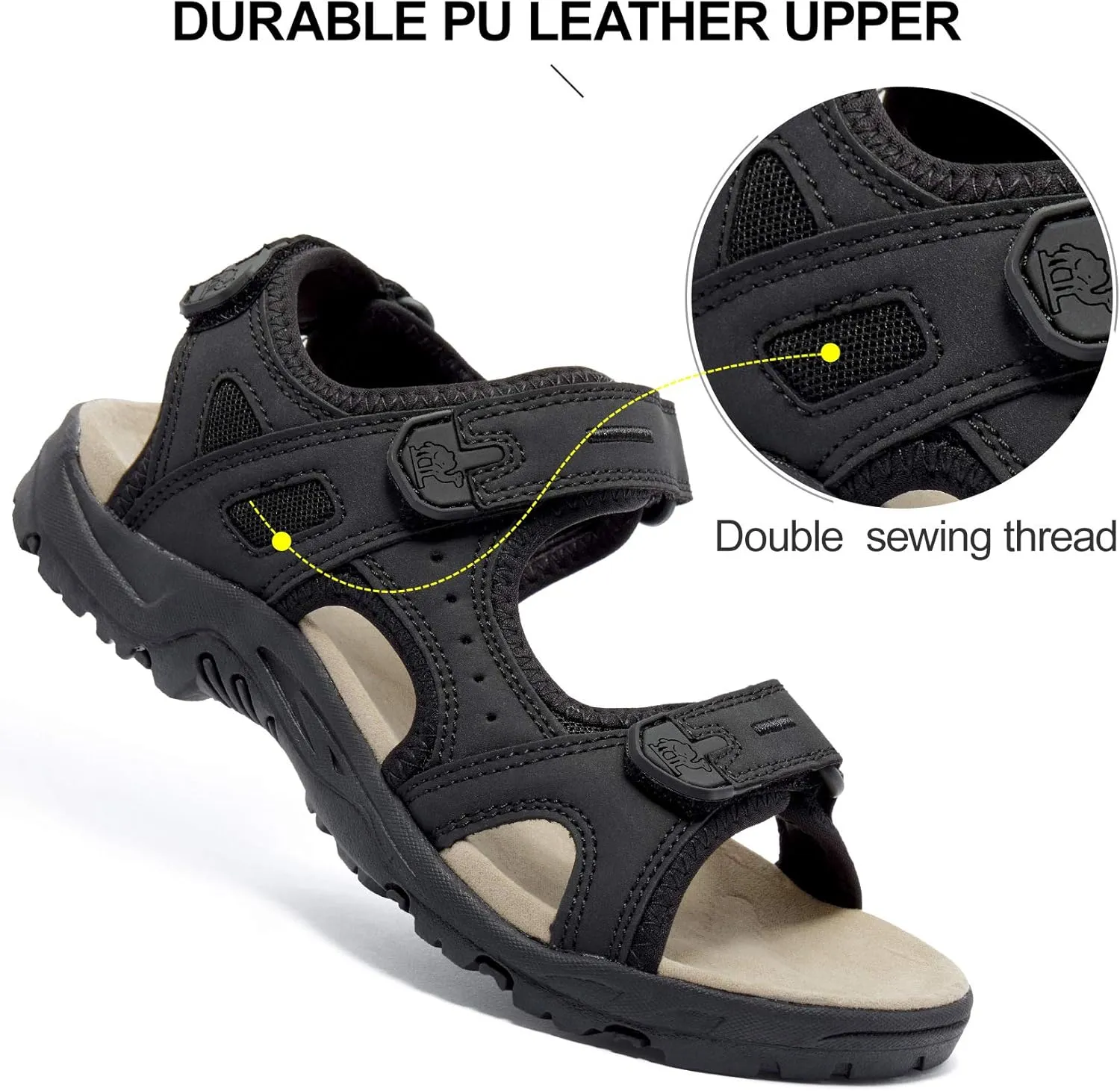CAMEL CROWN Comfortable Hiking Sandals for Women Waterproof Sport Sandals for Walking Beach Water with Arch Support