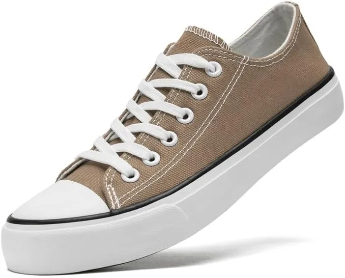 Canvas Shoes for Women Men Low Top Lace Up Sneakers Canvas Fashion Sneakers Classic Casual Walking Shoes Comfortable Breathable