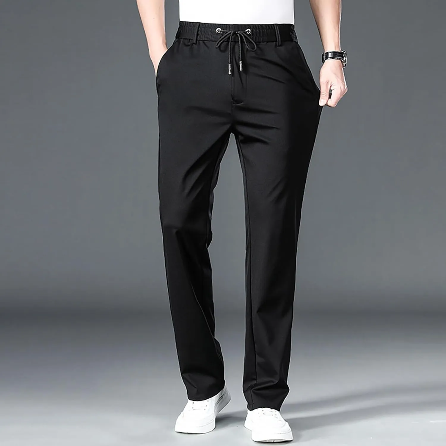 Cargo Work Pant Men's Linen Casual Pants Running Sports Lounge Sweatpant Loose Fit Joggers