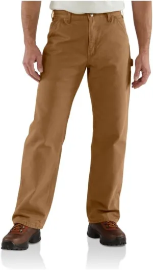 Carhartt Men's Loose Fit Washed Duck Flannel-Lined Utility Work Pant