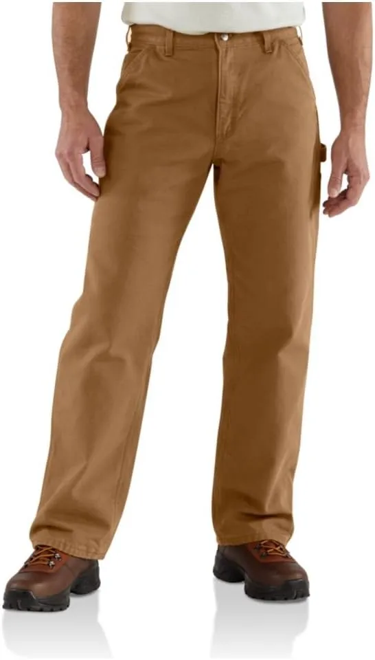 Carhartt Men's Loose Fit Washed Duck Flannel-Lined Utility Work Pant