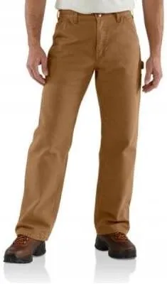 Carhartt Men's Loose Fit Washed Duck Flannel-Lined Utility Work Pant
