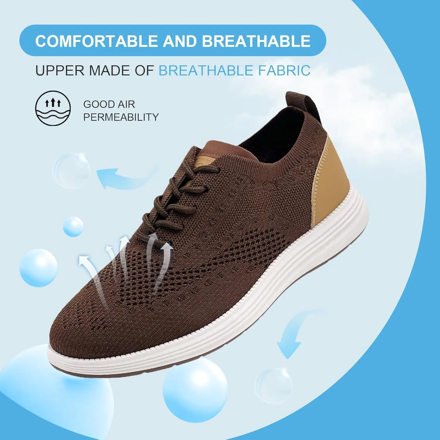 Casual Dress Shoes for Men Business Oxfords Fashion Sneakers Comfortable Loafers Men’s Walking Shoes