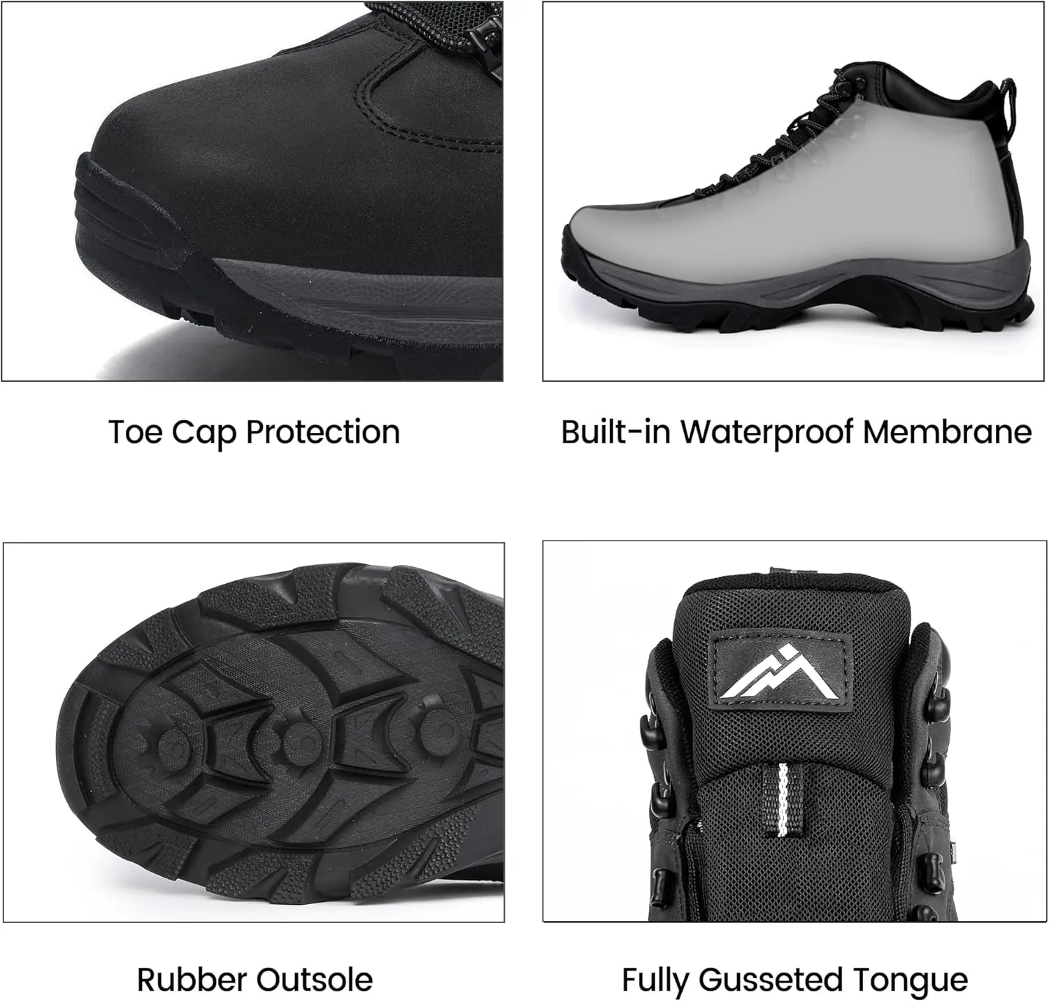 CC-Los Men's Waterproof Hiking Boots Outdoor Relaxed Fit Lightweight Size 7.5-14