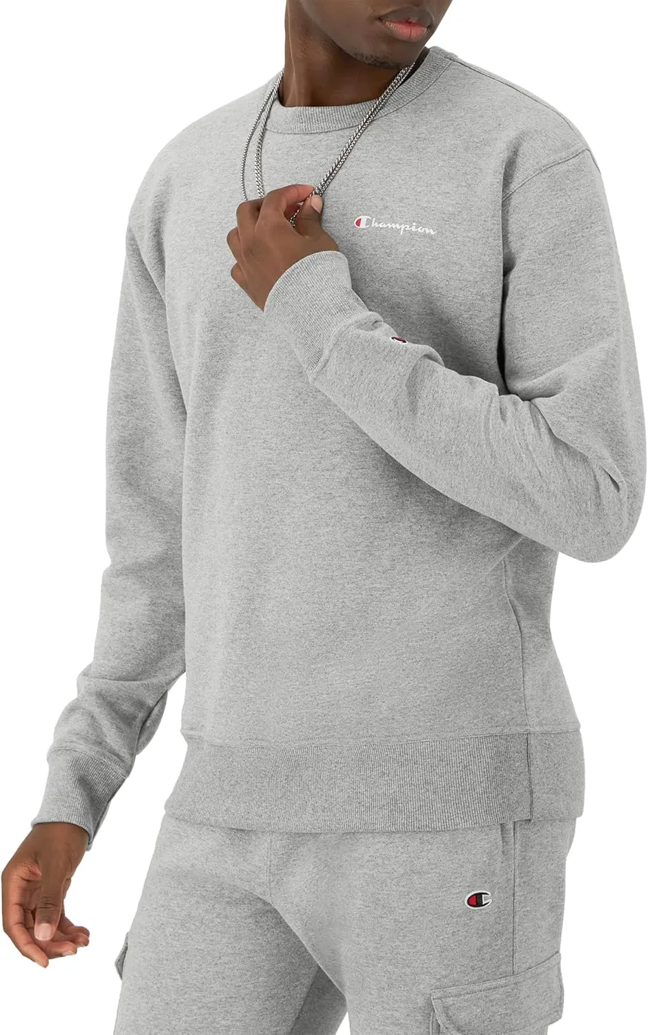 Champion Men's Sweatshirt, Powerblend, Fleece Midweight Crewneck Sweatshirt (Reg. Or Big & Tall)