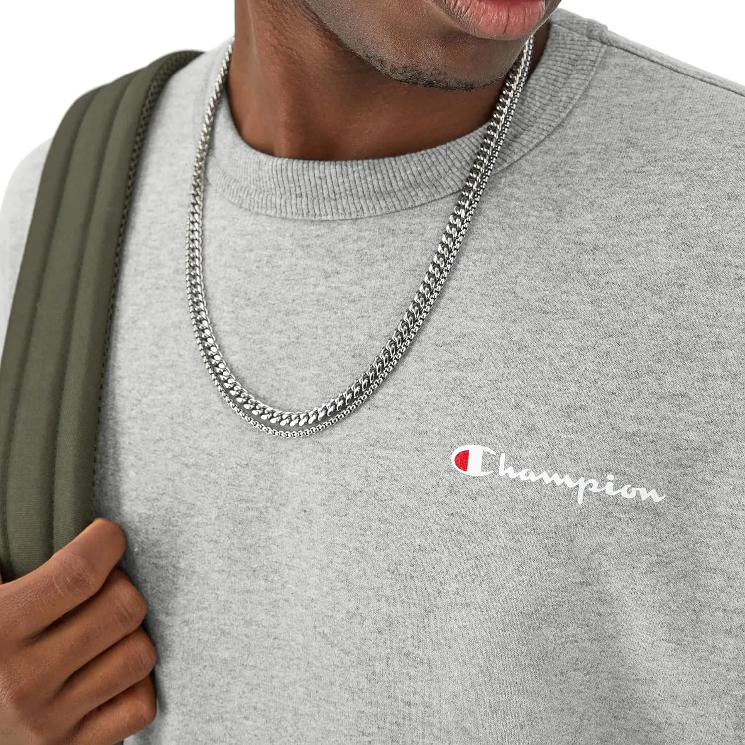 Champion Men's Sweatshirt, Powerblend, Fleece Midweight Crewneck Sweatshirt (Reg. Or Big & Tall)