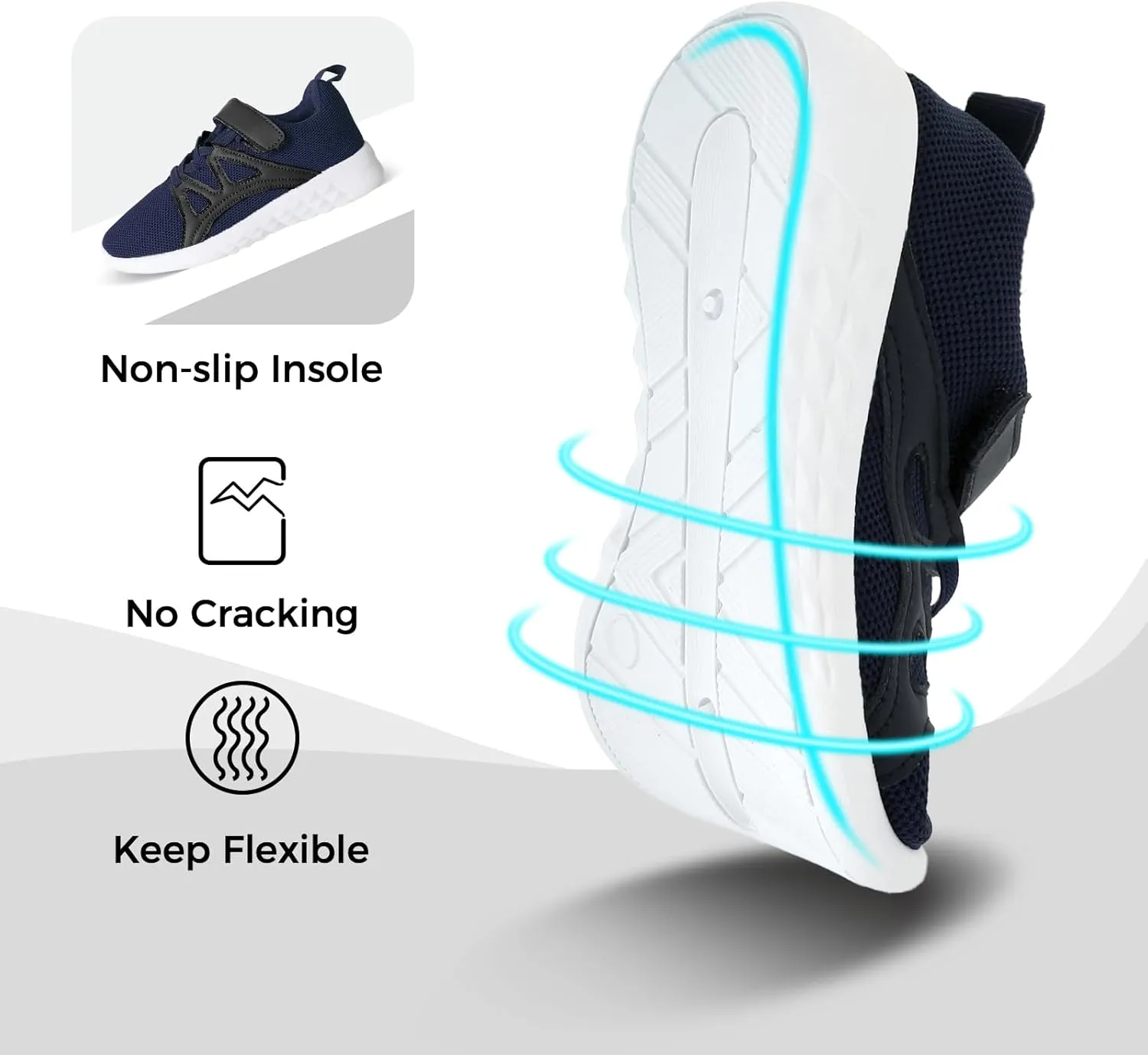 CHIN·MOON Boys Girls Lightweight Running Shoes Kids Tennis Walking Shoes Breathable Sports Sneakers (Little Kid/Big Kid)