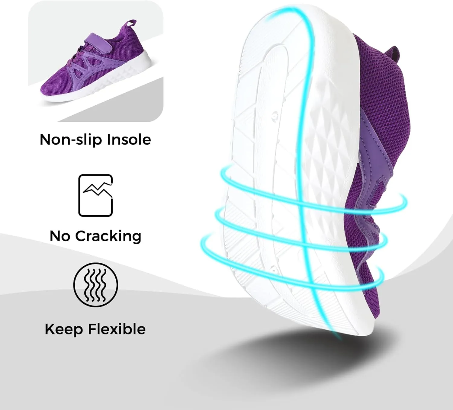 CHIN·MOON Boys Girls Lightweight Running Shoes Kids Tennis Walking Shoes Breathable Sports Sneakers (Little Kid/Big Kid)