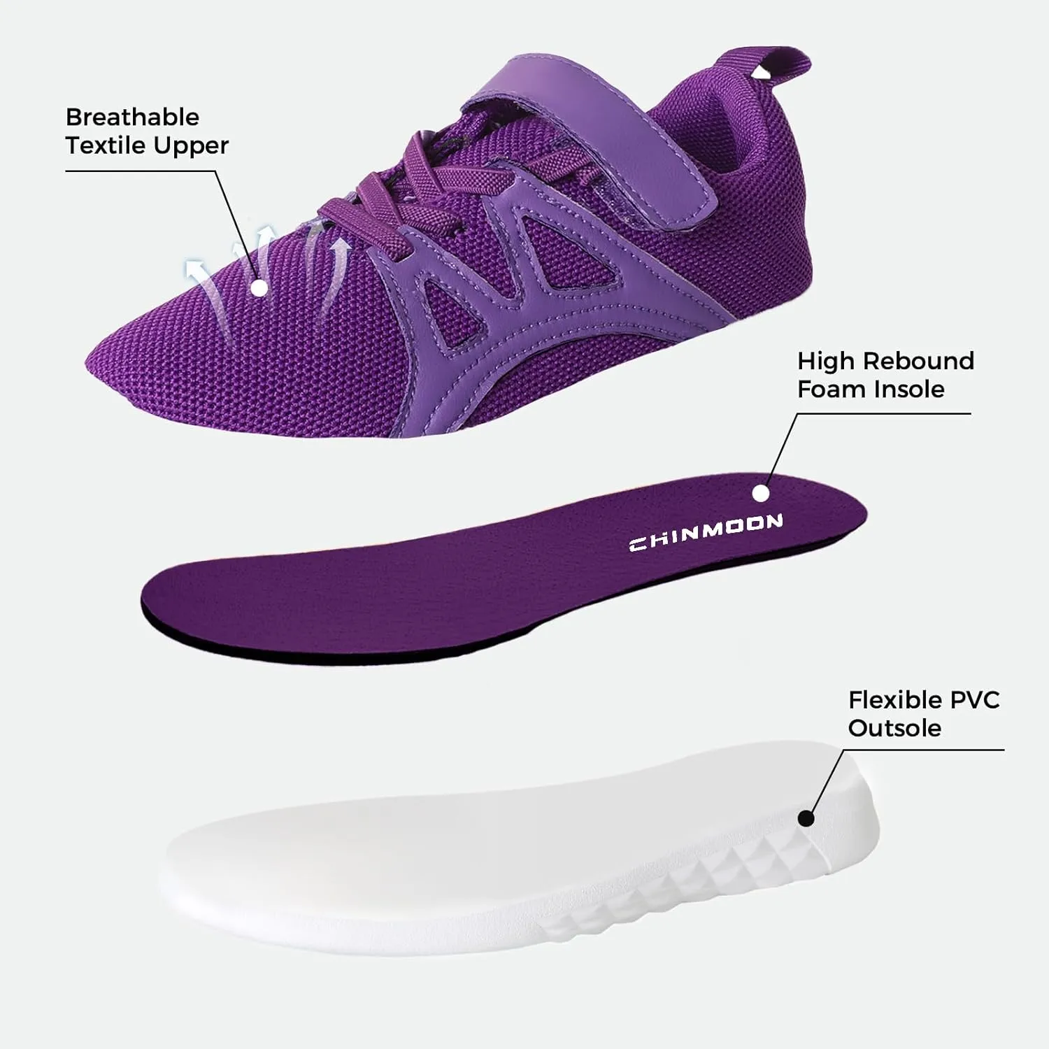 CHIN·MOON Boys Girls Lightweight Running Shoes Kids Tennis Walking Shoes Breathable Sports Sneakers (Little Kid/Big Kid)