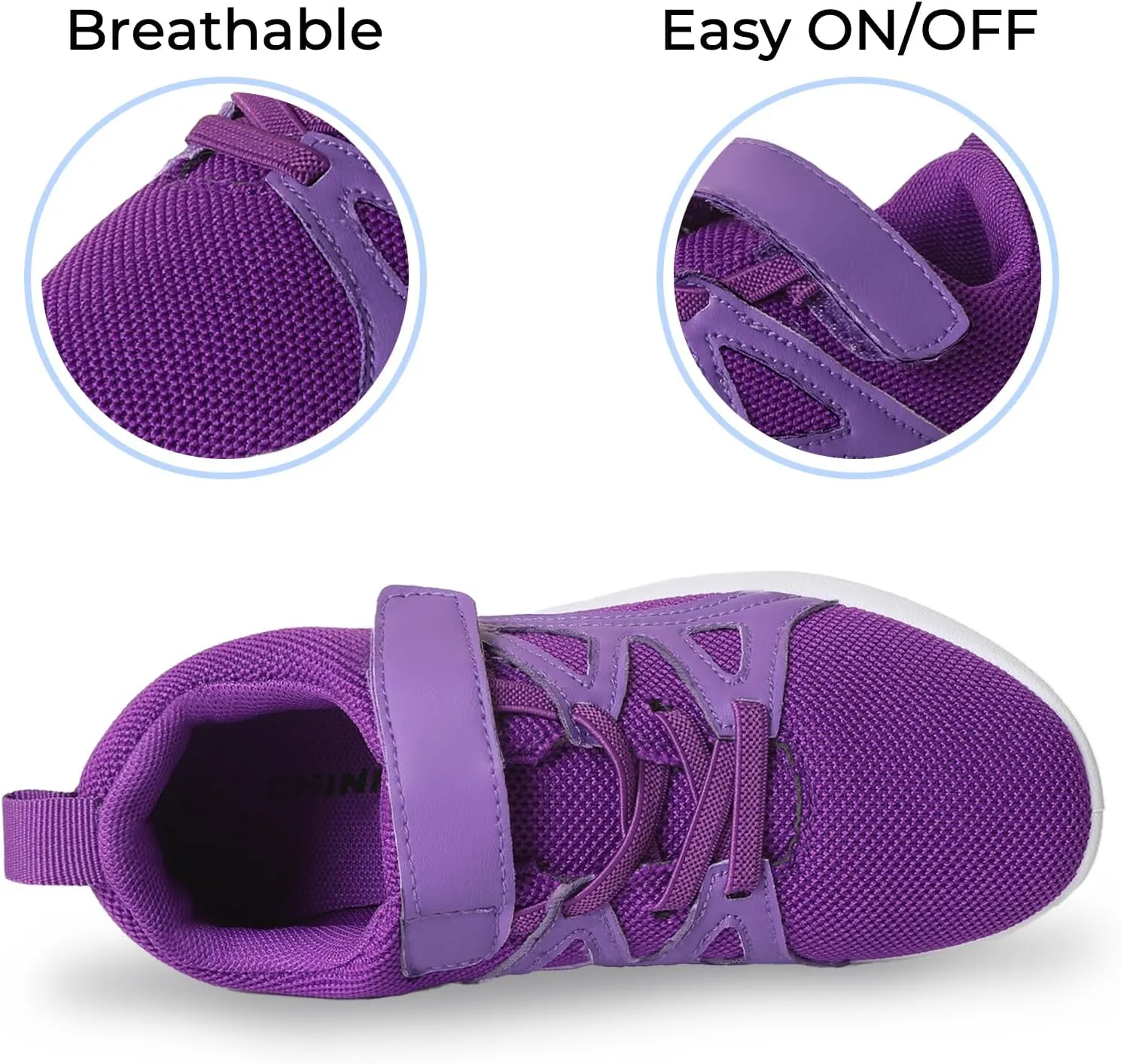 CHIN·MOON Boys Girls Lightweight Running Shoes Kids Tennis Walking Shoes Breathable Sports Sneakers (Little Kid/Big Kid)