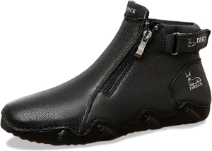 Climatelight Women's Waterproof Casual Fashion Ankle Booties for Commuting Walking Shoes Cozy Boots Slip-on Driving Running Shoes