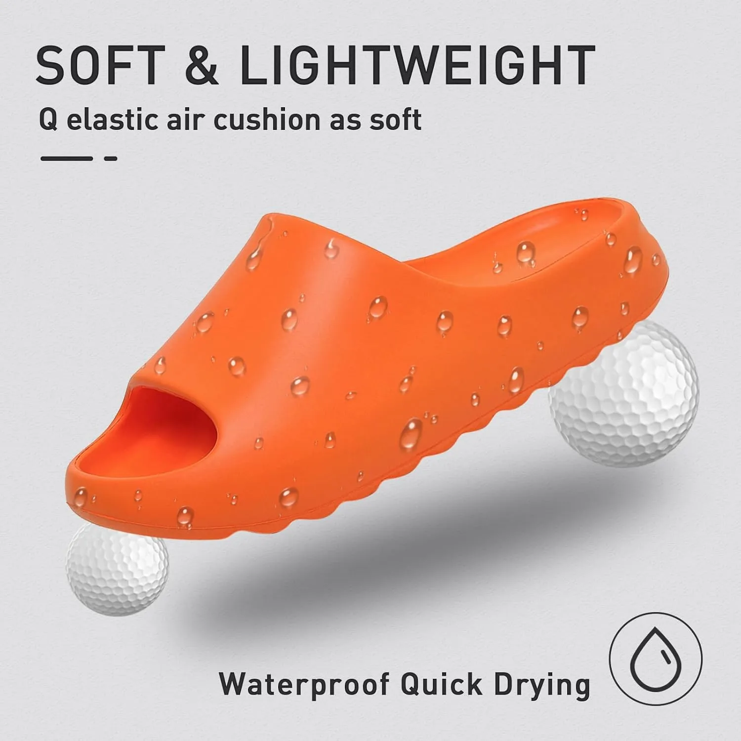 Cloud Slides for Women and Men, Platform Slides Slippers, Non-Slip Quick Drying Soft Lightweight Shower Shoes, Thick Sole Open Toe Slides Sandals for Indoor & Outdoor