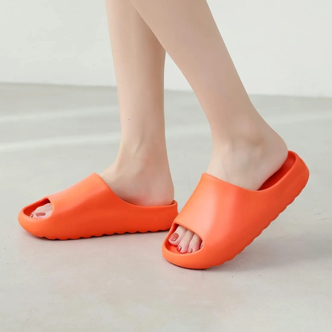 Cloud Slides for Women and Men, Platform Slides Slippers, Non-Slip Quick Drying Soft Lightweight Shower Shoes, Thick Sole Open Toe Slides Sandals for Indoor & Outdoor