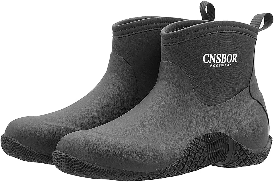 CNSBOR Men's Work Boots - Waterproof, Lightweight, Ankle Garden Boots