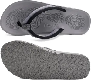 COFACE Comfortable Flip Flops For Women with Arch Support Thong-Sandals Womens Sandals Flip-Flop Size 7 grey