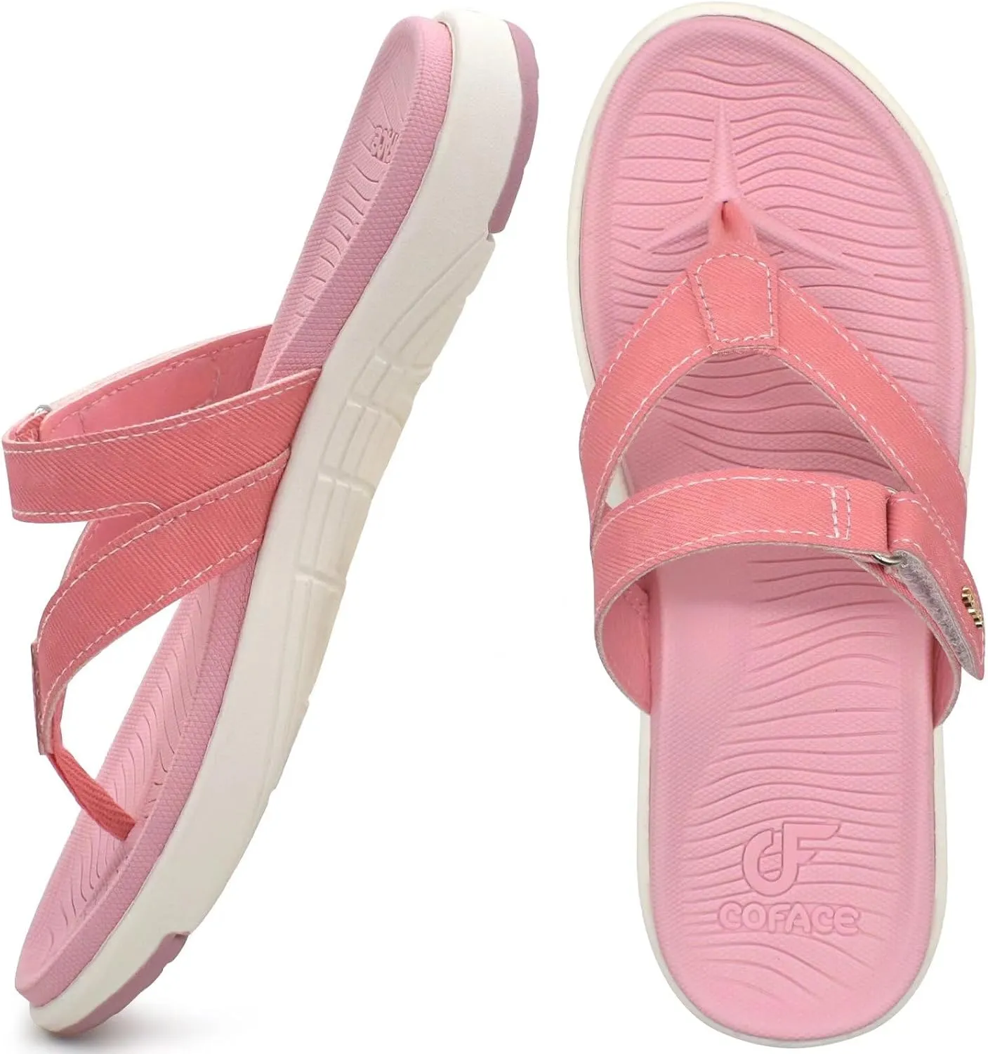 COFACE Womens Fashion Orthotic Flip Flops Ladies Slip On Lightweight Athletic Yoga Mat Cushion Thong Sandals With Comfortable Plantar Fasciitis Arch Support