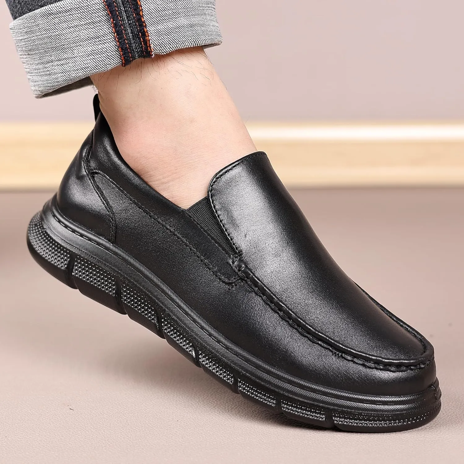 COSIDRAM Mens Casual Loafers Comfortable Soft Classic Moccasin Slip On Daily Walking Shoes