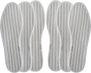 Cotton Shoe Insoles for Men Cloth Fabric Shoe Pads for Dress Shoes ad Sneakers Comfortable Inner Soles for Boots Sweat & Moisture Wicking, 3 Pairs/Women 10-10.5/Men 8-9 M US