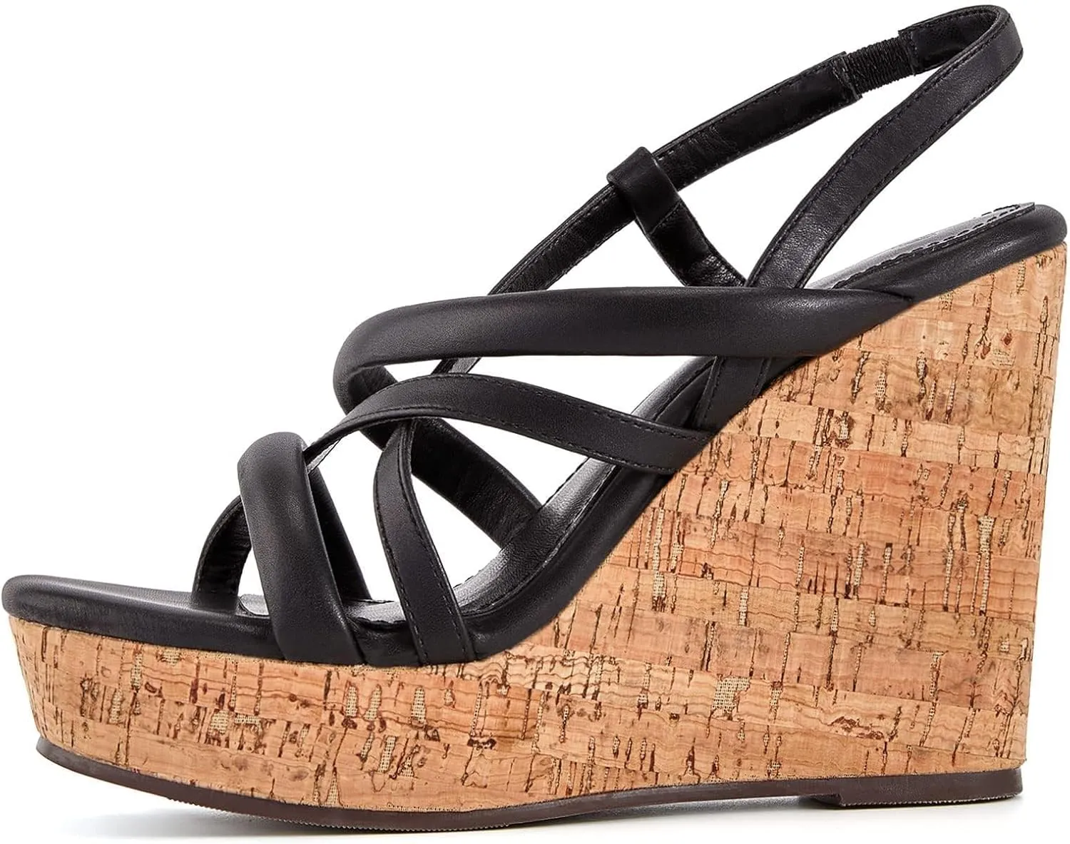 Coutgo Women Platform Wedge Sandals Cork Slingback Wedges Espadrilles Heels Summer Shoes