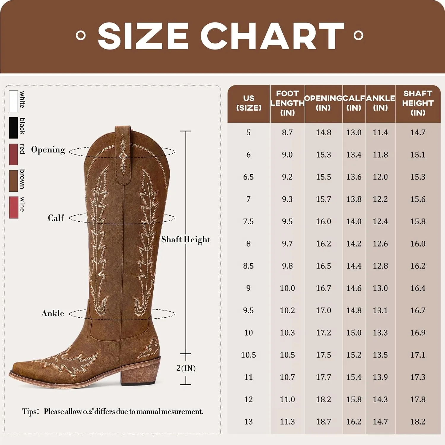 Cowboy Boots for Women - Knee High Embroidered Western Cowgirl Boots, Pointed Toe Chunky Heel Retro Country Boots, Pull On Zipper Vintage Fashion Tall Boots for Girls Ladies