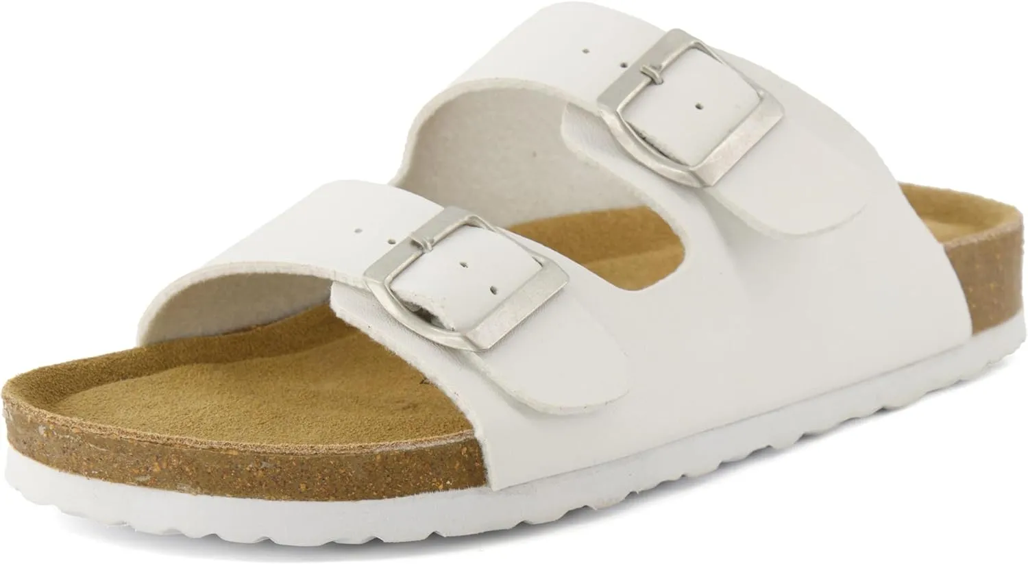CUSHIONAIRE Men's Lane Cork Footbed Sandal with  Comfort, Arch Support, Adjustable Straps - Comfortable Slide Sandals for Walking, Casual Summer Footwear