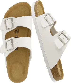 CUSHIONAIRE Men's Lane Cork Footbed Sandal with  Comfort, Arch Support, Adjustable Straps - Comfortable Slide Sandals for Walking, Casual Summer Footwear