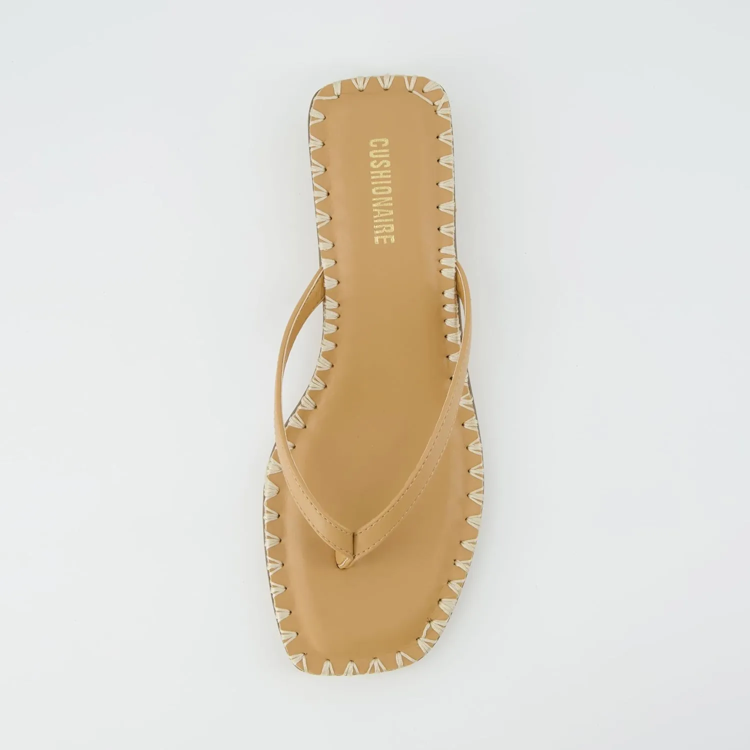 CUSHIONAIRE Women's Breezy Block Heel Thong Sandals  Memory Foam, Wide Widths Available
