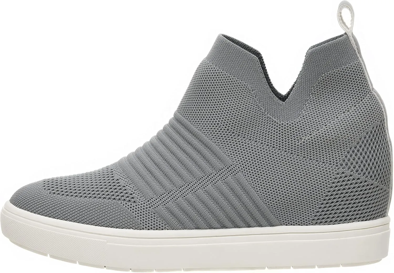 CUSHIONAIRE Women's Hoyt Knit Hidden Wedge Sneaker  Memory Foam & Wide Width Available